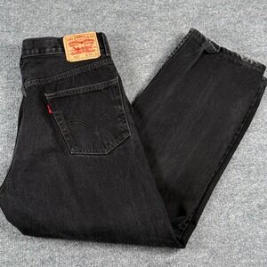 Y2K Retro Vintage Levis 550 Fits 35x28 Jeans Black Relaxed Fit Straight 90s 00s